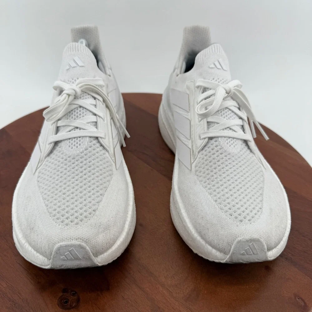 Adidas Ultraboost 5X Knit Upper Road Running Shoes Triple White JH7252  Women 11
